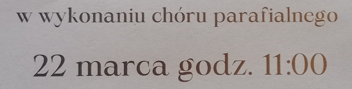 Koncert pieśni wielkopostnych